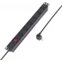 Sygonix SY-6736980 ciabatta multipresa 19 pollici 6 prese Schuko, montaggio rack 1U, cavo 2m, nera