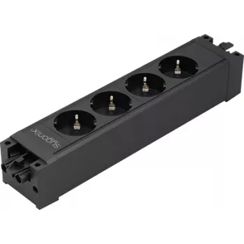 Sygonix SY-6872232 modulo presa 4 posti senza interruttore, nero
