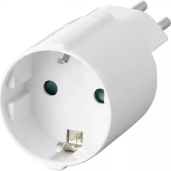 Sygonix SY-6949550 adattatore da viaggio Schuko su Swiss (tipo J su tipo F, 10 A, 250 V, nero)