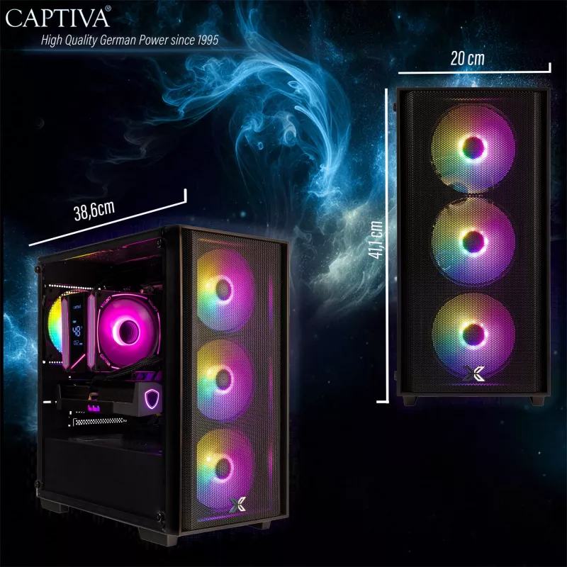 Captiva PC Business/Office R10-3566 (Ryzen 5 3400G/SSD 1TB/32GB/WLAN/senza OS)
