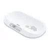 Beurer BY90 bilancia intelligente per neonati con Bluetooth, capacità 20 kg, precisione 5 g, superficie di pesatura curva, display LCD, bianca