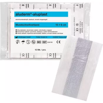 SÖHNGEN aluderm®-aluplast rotolo di cerotto elastico per ferite, 6 cm x 1 m, sterile, sezioni sigillate singolarmente