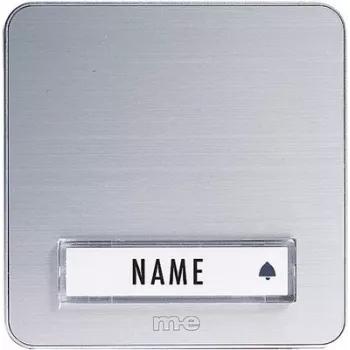 M-E MODERN-ELECTRONICS KTA-1 A/S pulsante campanello da incasso, 1 tasto, acciaio inox, argento, 12 V/1 A, illuminazione LED, IP44