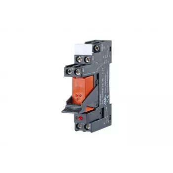 METZ CONNECT 11051025 modulo relè di potenza 24 V DC, 1 CO, 16 A, guida DIN, nero/arancione