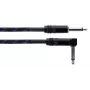 Cordial 14780 Cavo per strumenti 3 m – jack TS 6,3 mm su jack TS 6,3 mm, nero/blu guaina tessile