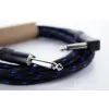 Cordial 14780 Cavo per strumenti 3 m – jack TS 6,3 mm su jack TS 6,3 mm, nero/blu guaina tessile