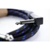 Cordial 14780 Cavo per strumenti 3 m – jack TS 6,3 mm su jack TS 6,3 mm, nero/blu guaina tessile