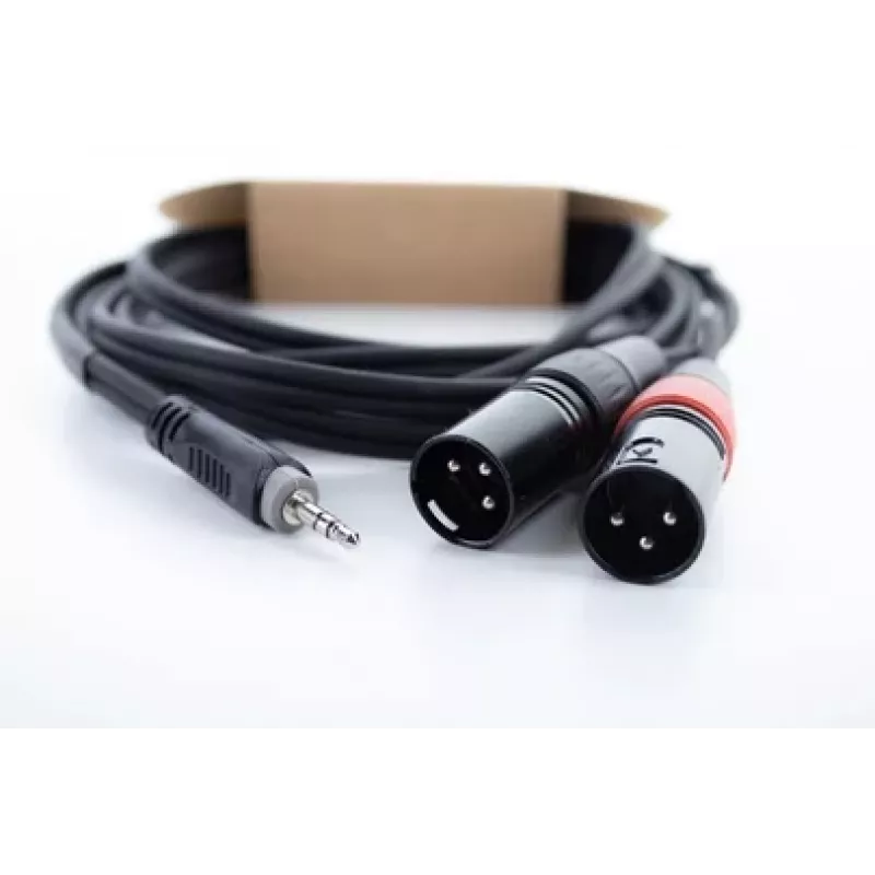 Cordial EY 3 WMM Cavo adattatore Y XLR 3,5mm jack TRS maschio su 2x XLR maschio 3m 14872