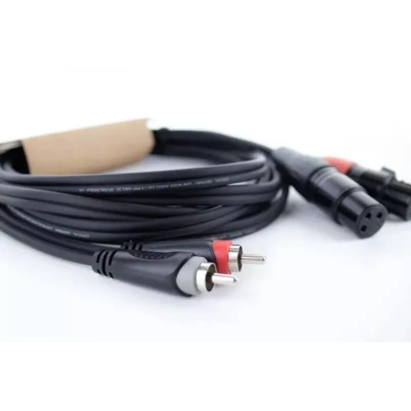 Cordial EU 3 FC Cavo audio XLR su RCA 3 m nero 14853