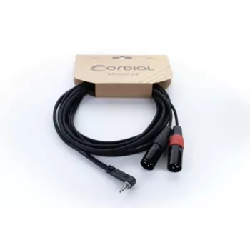 Cordial EY 1.5 WRMM XLR cavo adattatore Y 3,5 mm TRS su 2x XLR maschio 1,5 m nero 14874