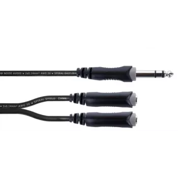 Cordial 14882 cavo adattatore Y jack stereo 6,3 mm, 1x maschio su 2x femmina, 0,3 m, PVC nero