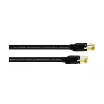Cavo patch Cordial 15537 CAT 5e S/UTP, RJ45, 3 m, guaina PUR nera