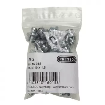 Nipplo ingrassatore conico Pressol H1 dritto M10 x 1,5 25 pezzi (16 015)