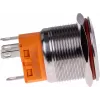JOY-IT BUTTON22A-L-RD interruttore a pulsante a ritenuta, 250 V AC, 3 A, SPST-NO, rosso, IP67, IK10