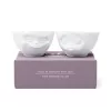 FIFTYEIGHT PRODUCTS T012201 set di ciotole 200ml sorridente e bacio porcellana bianca
