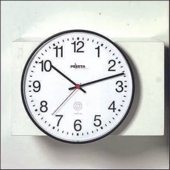 PEWETA orologio da parete radiocontrollato 30cm nero plastica movimento silenzioso 51.130.312