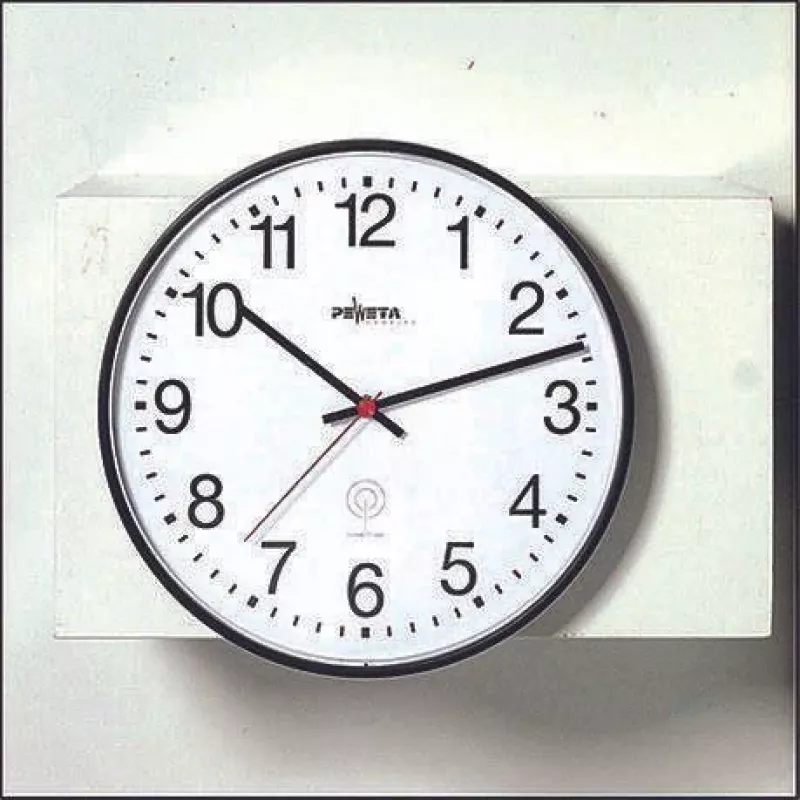 PEWETA orologio da parete radiocontrollato 30cm nero plastica movimento silenzioso 51.130.312