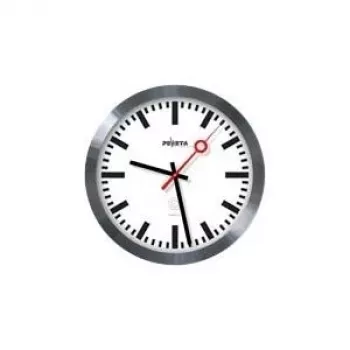 PEWETA orologio da parete radiocontrollato orologio da stazione, 30 cm, alluminio 51.020.325