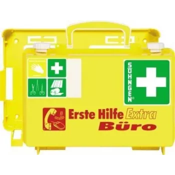 SÖHNGEN Extra Office cassetta di pronto soccorso DIN 13157, case in ABS arancione, montabile a parete, per fino a 20 persone O320126