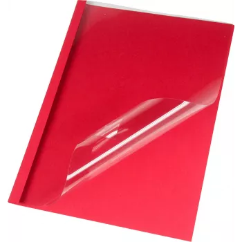 LMG cartelle per termorilegatura A4 rosso effetto pelle 1,5 mm dorso, capacità 50 fogli, confezione da 50 LMG-BMDLM-RO-R1,5
