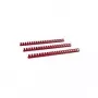 LMG elementi di rilegatura in plastica a pettine 19 mm rosso confezione da 100 (BRP190-RO)