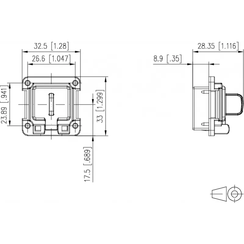 METZ CONNECT 1309413003-E kit di montaggio per moduli keystone C6Amodul RJ45