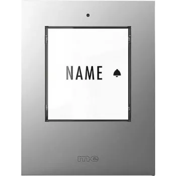 m-e modern-electronics 41302 trasmettitore campanello senza fili con targhetta nome illuminata, bianco