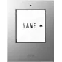 m-e modern-electronics 41302 trasmettitore campanello senza fili con targhetta nome illuminata, bianco