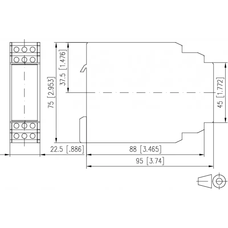 METZ CONNECT CPW-E12 scaricatore di sovratensione Type 2 1 polo+N 230/400 V 10 kA guida DIN nero/bianco 1102810520