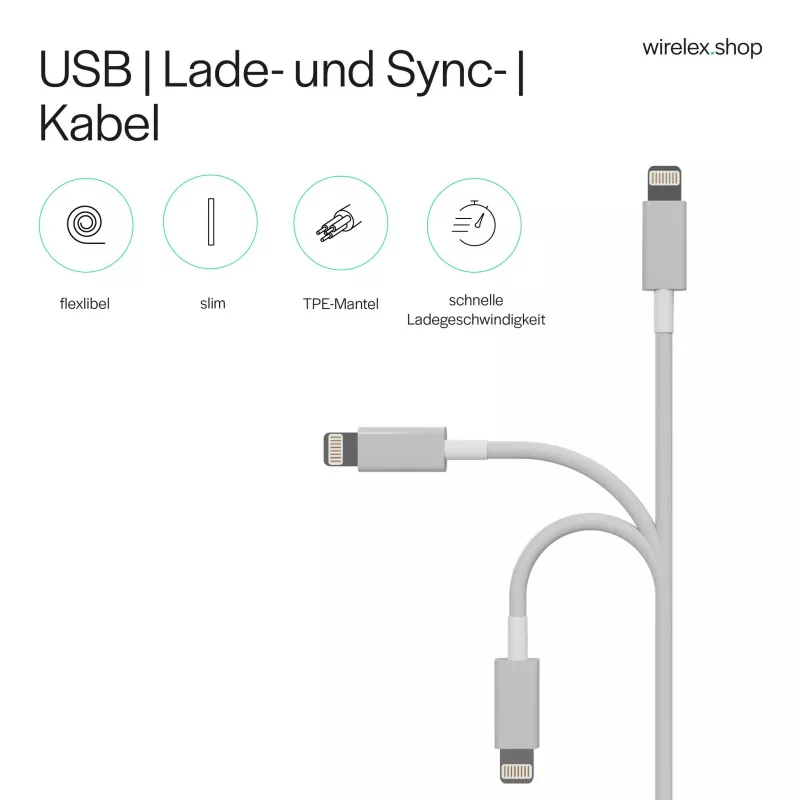 Flexline cavo di ricarica USB-C a Lightning PD 2m bianco FL31-13053
