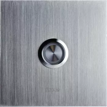 M-E MODERN-ELECTRONICS placca campanello singolo 41012 argento 8-24 V AC/DC/1 A