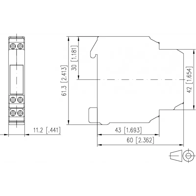 METZ CONNECT KRA-M6/21 modulo relè di interfaccia 24V AC/DC, 1 contatto CO, 6A, bianco 11061525