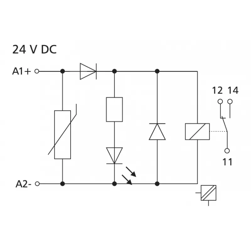 METZ CONNECT KRA-M6/21 modulo relè di interfaccia 24V AC/DC, 1 contatto CO, 6A, bianco 11061525