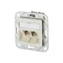 METZ CONNECT BTR E-DAT modul 8/8(8) UPk presa dati da incasso, 2x RJ-45, CAT 6e, schermata, bianco perla RAL 1013 1309121101-E