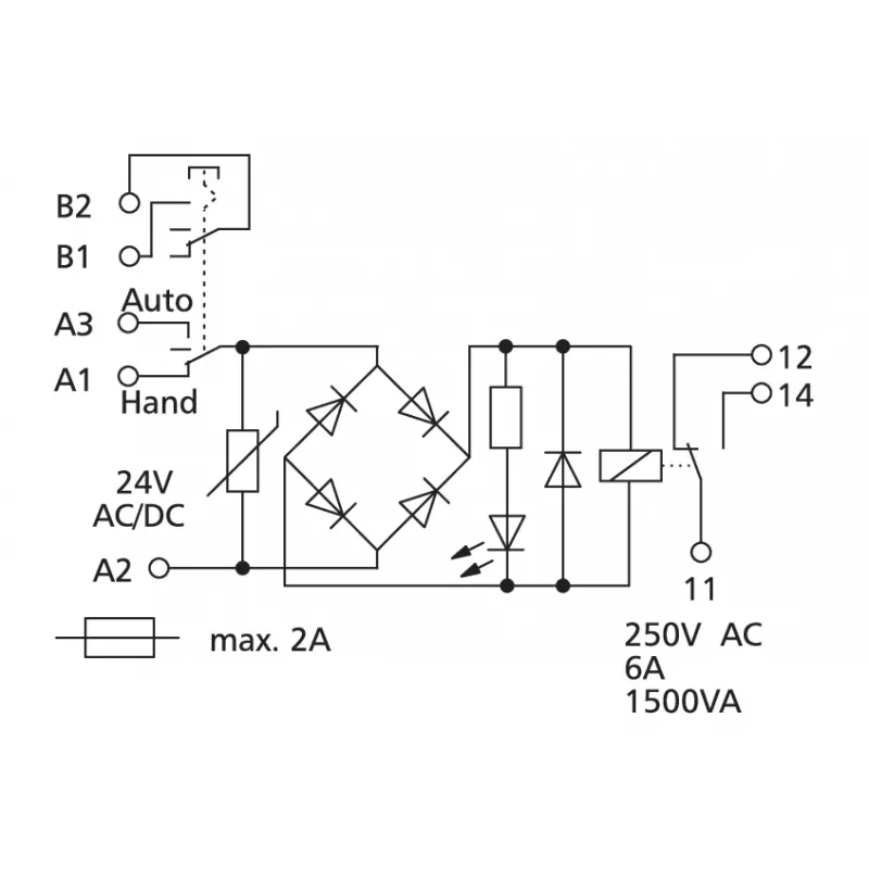 METZ CONNECT KRA-SR-M8/21 Modulo relè di potenza, 24 V AC/DC, 1 scambio, bianco (11064513)