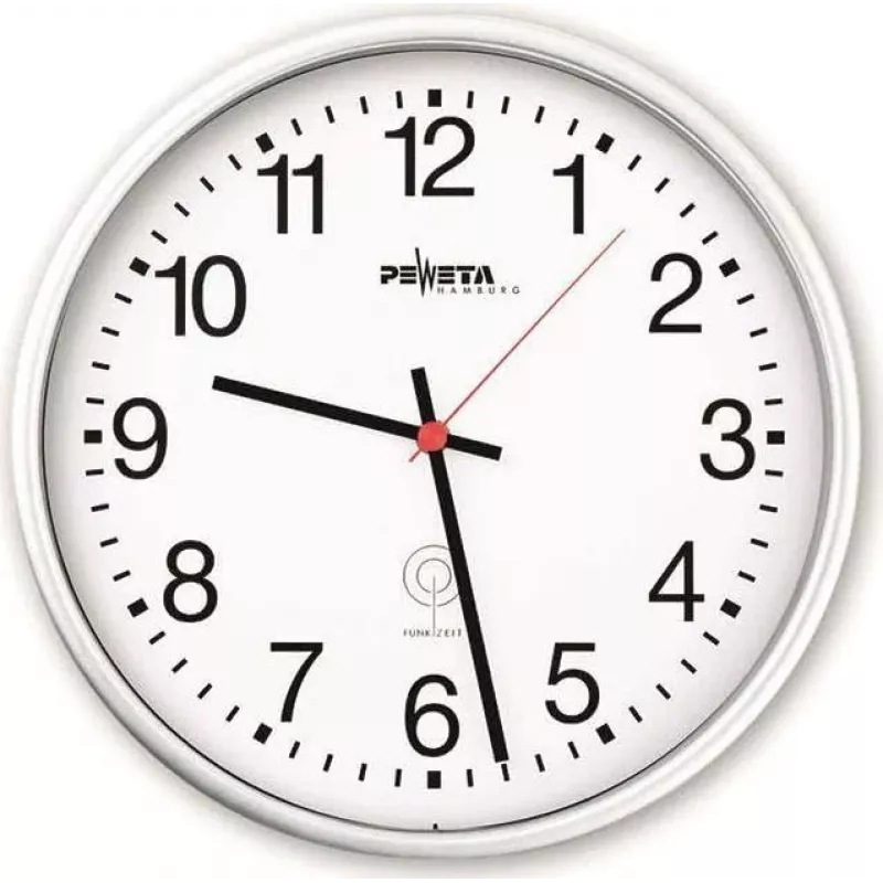 PEWETA orologio da parete wireless plastica bianco 30 cm (51.130.311)