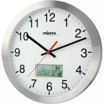 PEWETA orologio da parete radiocontrollato 51.161.315, quadrante bianco, 300 mm, DCF77