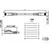 METZ BTR 1308457066-E Cavo patch Cat.6, AWG26, 2x RJ45, 7 m, rosso