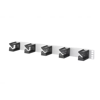 METZ CONNECT BTR pannello rack 1U per gestione cavi, 5 anelli, nero 130894-01-03-E