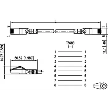 METZ CONNECT 130845A544-E cavo patch di rete Cat6a S/FTP, 15 m, blu