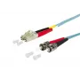 METZ BTR 151J1JOAO10E cavo patch in fibra ottica OpDAT OM3 LC-Duplex su 2x ST multimodale, 1m, aqua, LSZH