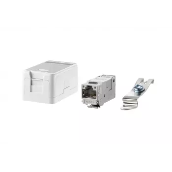 METZ BTR 130910D1APLKE presa di connessione keystone da parete, 1 porta, bianco puro