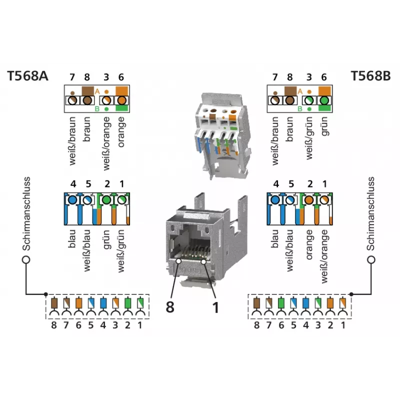 METZ BTR 130910D1APLKE presa di connessione keystone da parete, 1 porta, bianco puro