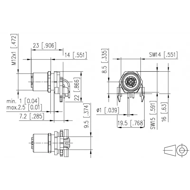 METZ MMT471A115 connettore femmina PCB, 4 poli, passo 3,5 mm, verde