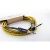 Cordial 14776 cavo per strumenti jack mono 6,3mm su jack mono 6,3mm, 3m, nero/giallo tessile