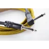 Cordial 14776 cavo per strumenti jack mono 6,3mm su jack mono 6,3mm, 3m, nero/giallo tessile