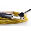 Cordial 14776 cavo per strumenti jack mono 6,3mm su jack mono 6,3mm, 3m, nero/giallo tessile