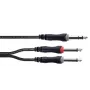 Cordial 14876 cavo adattatore audio a Y jack stereo 6,3 mm su 2x jack mono 6,3 mm 1 m nero