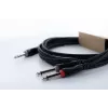 Cordial 14876 cavo adattatore audio a Y jack stereo 6,3 mm su 2x jack mono 6,3 mm 1 m nero