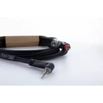 Cordial 14858 cavo adattatore audio a Y jack stereo 3,5mm su 2x RCA phono, 1m, cavo gemello in PVC nero